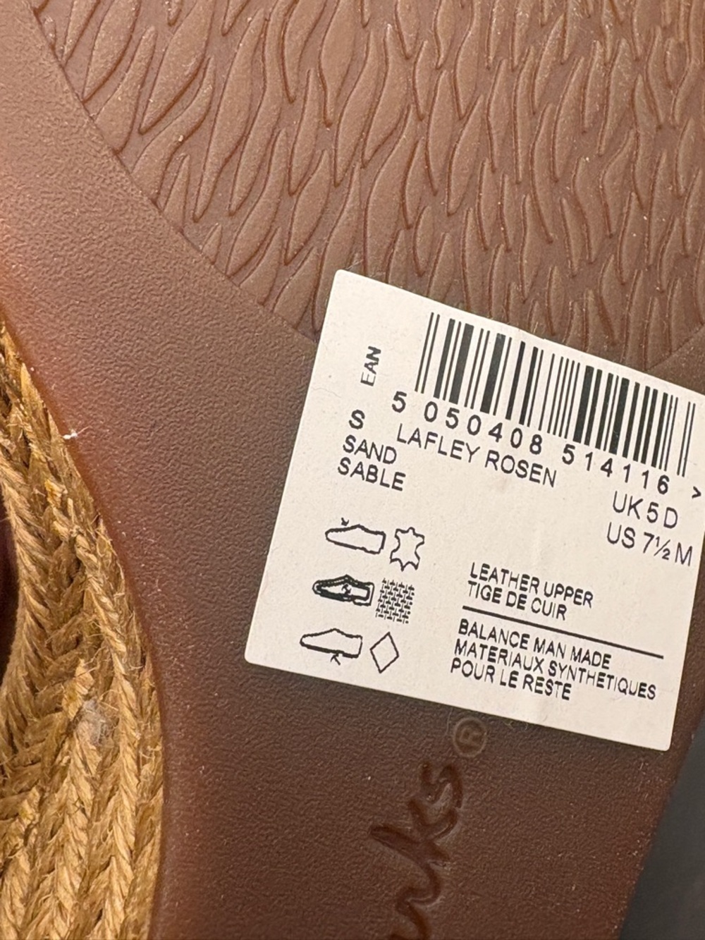 Collections by Clarks Lafley Rosen espadrille wedge sandals size 7.5 - Picture 7 of 7
